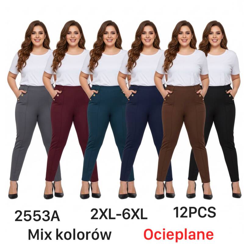 Spodnie damskie Roz 2XL-6XL, Mix kolor Paczka 12 szt